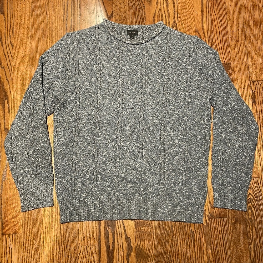 J. Crew fishermen’s knit crew/roll neck sweater